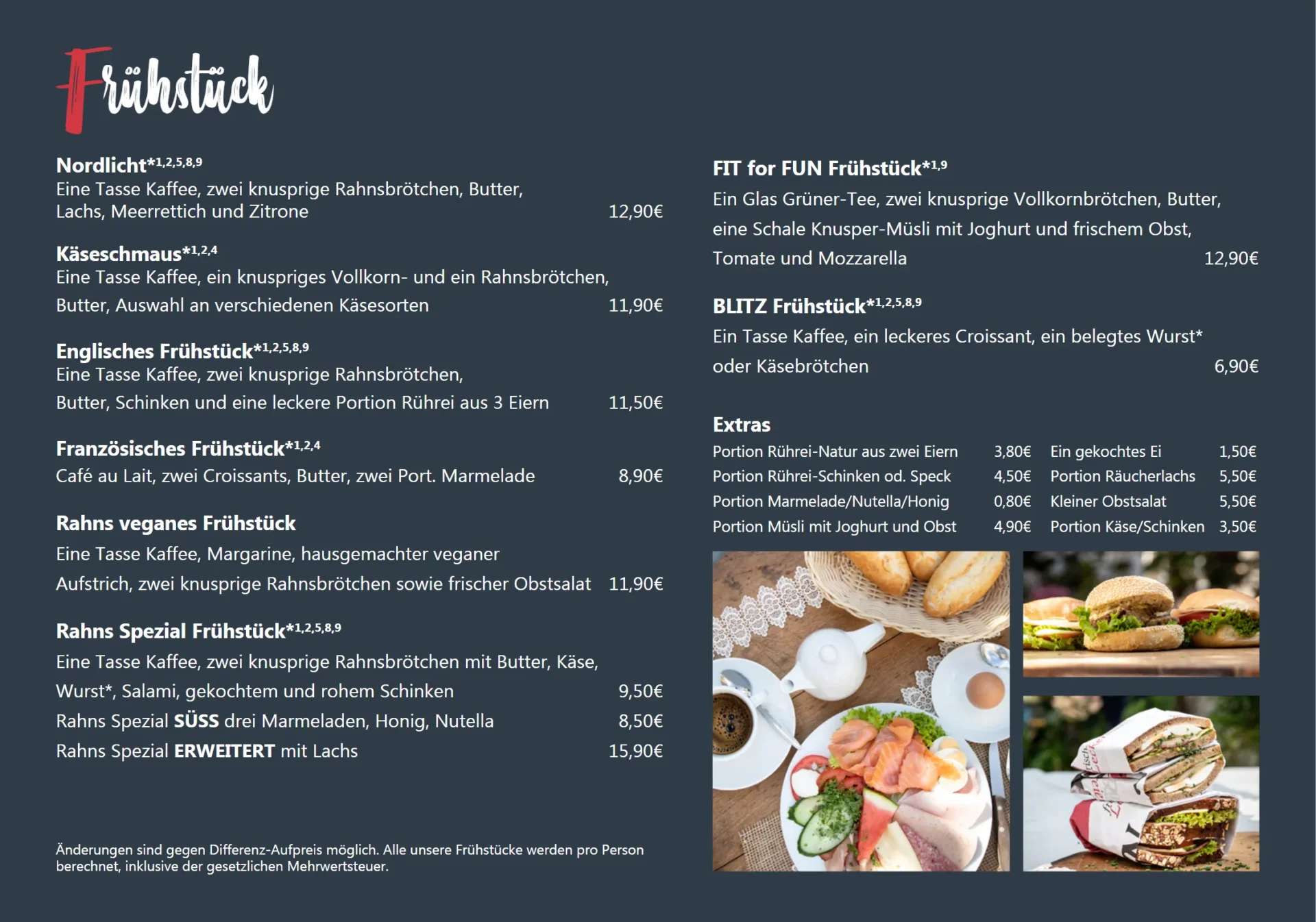 Frühstück bei der Stadtbäckerei Rahn